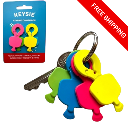 Keysie 4-Pack | Multi-Purpose Nail Saving Keyring Attachment